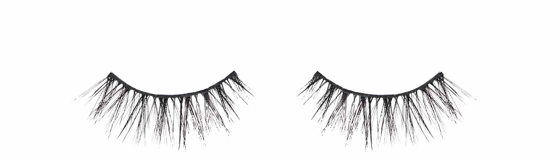 A pair of ArdellMagnetic Megahold Liner & Lash Demi Wispies isolated on white color background