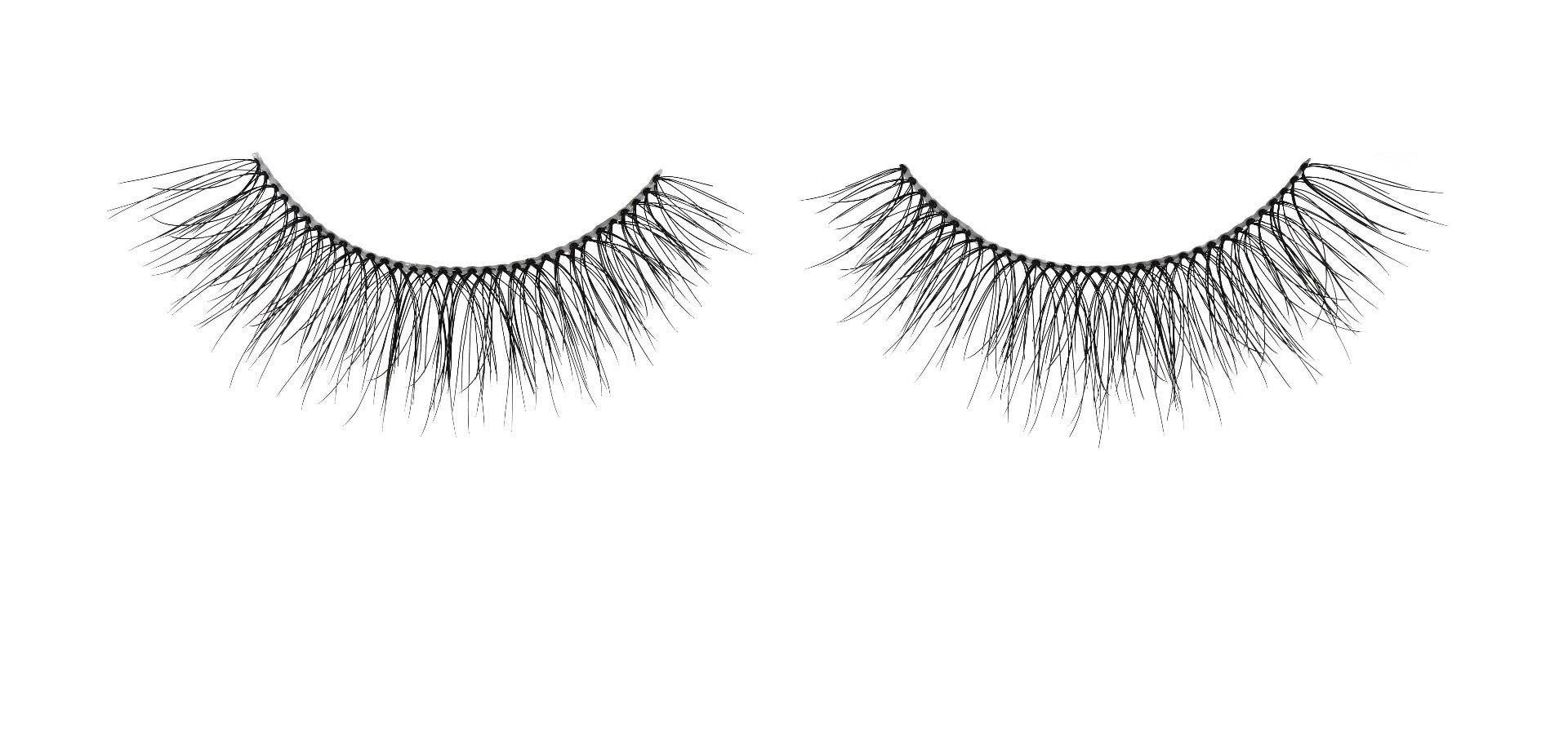 Pair of Ardell Naked Lash 423 false lashes side by side featuring clustered lash fibers
