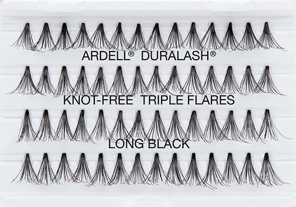 Ardell Knot-Free Flared Triple Lash Individuals, Long, 56- Count false lashes set in inner plastic packaging