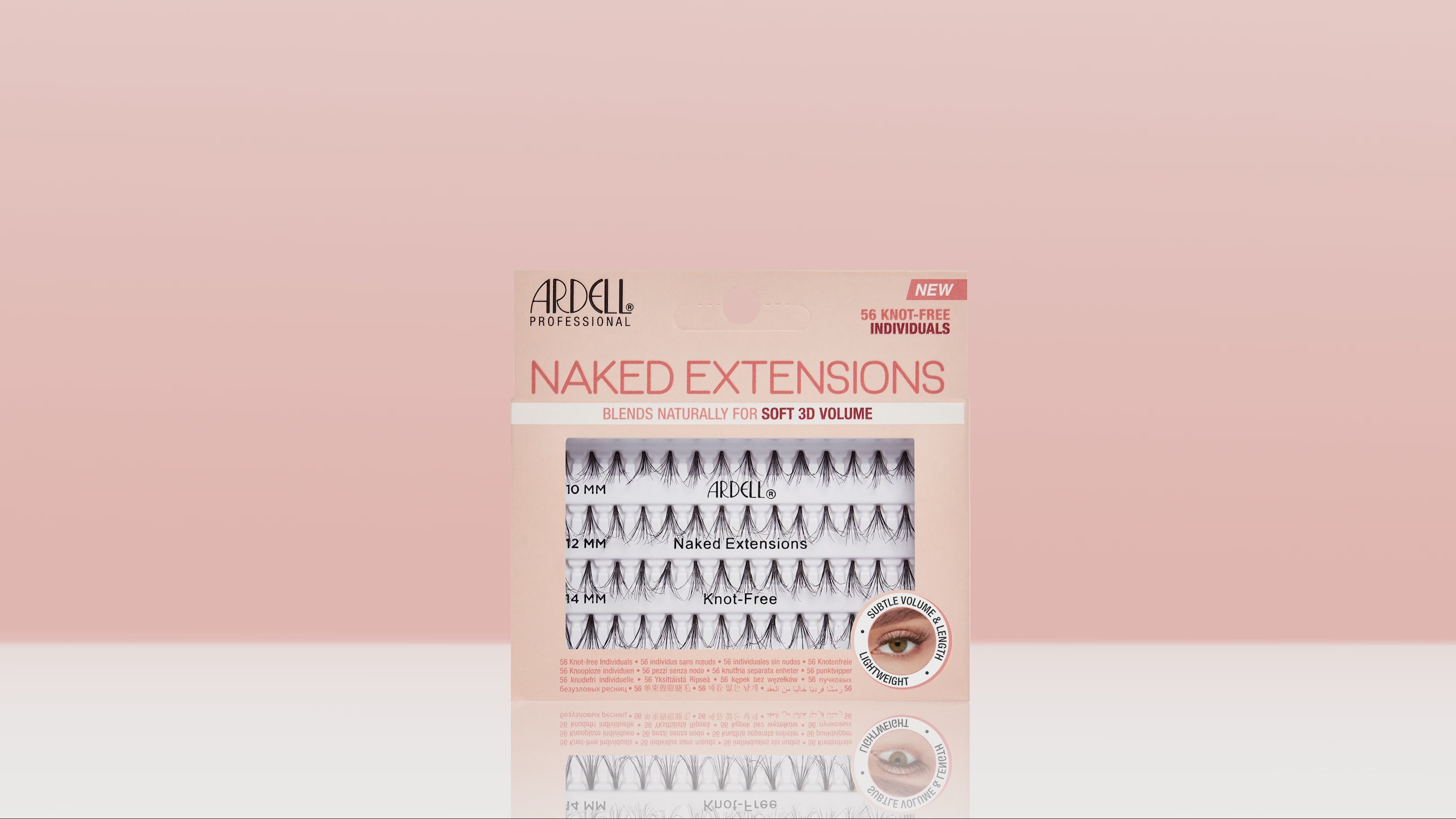 Video of Ardell Naked Extensions applied on a model.