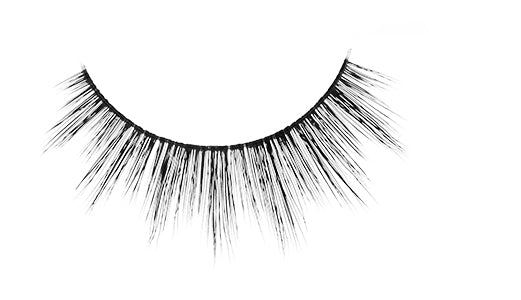 Close-up of an Ardell Faux Mink 810 false lash for the right eye featuring clustered lash fibers