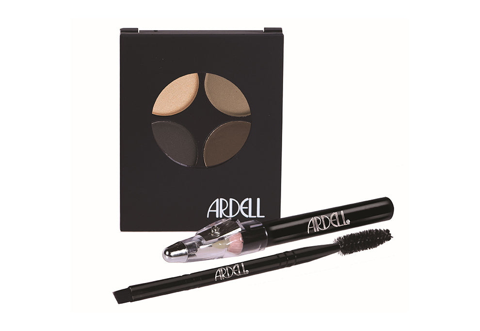 Ardell Brow Defining Kit Dark featuring Brow Defining Palette, Wax Pencil, & Duo Brow Brush