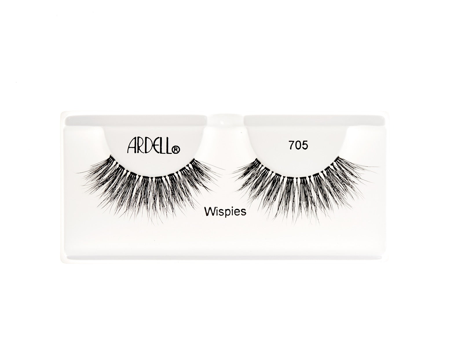 Ardell Wispies 705 False Eyelashes – Natural-looking black lashes with a wispy, full-volume design for a dramatic eye look.