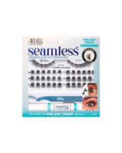 Front view of Seamless Underlash Extensions Fauxmink D Curl + 1 Day Clear Glue & Seal in wall hook packaging