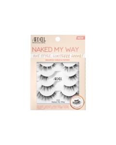 Front view of Naked My Way 434 4 Pack retail wall hook box packaging