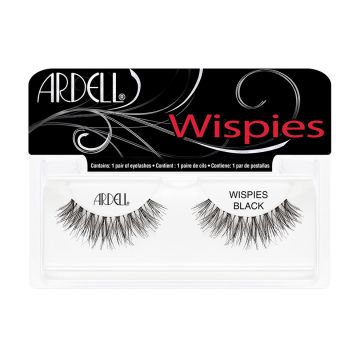 A single pair of Ardell Wispies showing its signature wispies style with crisscross, feathering, and curl