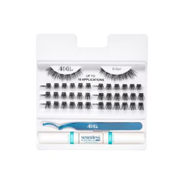 Seamless Underlash Extensions Fauxmink D Curl 36 ct + 1  Day Clear Glue & Seal, Applicator