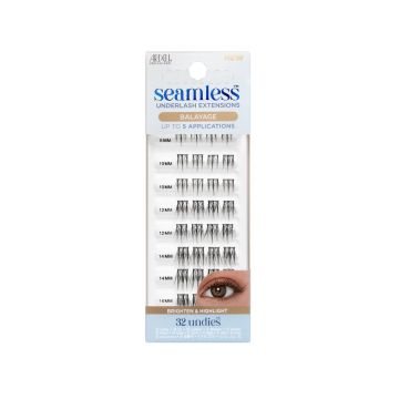Front view of Seamless Underlash Extensions Balayage 32 ct retail wall hook box