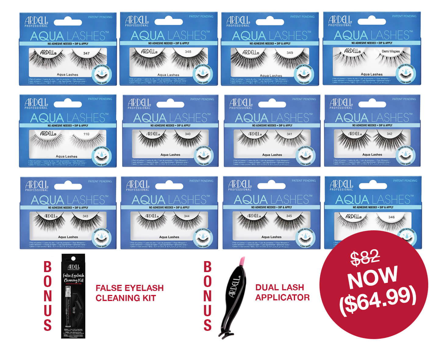 Ardell Aqua Lashes 12 PC Mega Bundle